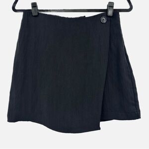 Nine West Black High-Rise Wrap Skort | Stretch | Size Small | NWT